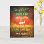 Carte Psaume 34:18 Amour (Fleur jaune)