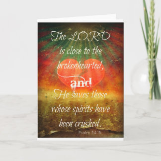 Carte Psaume 34:18 Amour