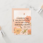 Carte Psaume 37:5 KJV Bible Écriture Pic Salutation (Devant/Arrière en situation)