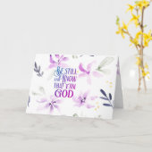 Carte Psaume 46:10 Be Still and Know that I (Fleur jaune)