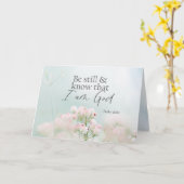 Carte Psaume 46:10 Restez tranquille et sachez que je su (Fleur jaune)