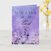 Carte Psaume 46:10 verset biblique (Fleur jaune)