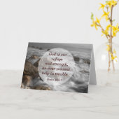 Carte Psaume 46:1 Dieu est notre refuge et notre force (Fleur jaune)