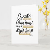 Carte Psaume 51:10 Jésus Bible chrétienne Verse (Fleur jaune)