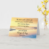 Carte Psaume 65:8 Vous lancez Chansons de la Joie Bible (Fleur jaune)