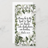 Carte Psaume 68:19, Aquarelle bible verse signet (Devant / Derrière)