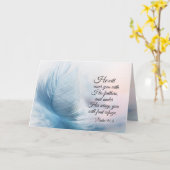 Carte Psaume 91:4 Il vous couvrira de ses plumes (Fleur jaune)