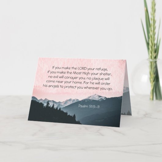 Carte Psaume 91:9-11 Si vous faites de l'Éternel votre r (Devant)