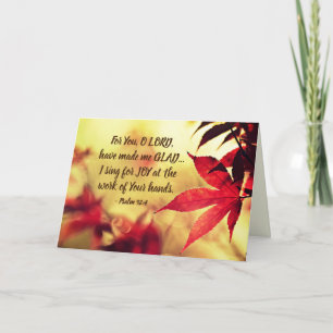 Carte Psaume 92:4 Pour toi, ô Seigneur, je me réjouis