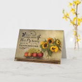 Carte Psaume 95:2 En sa présence avec Thanksgiving (Fleur jaune)