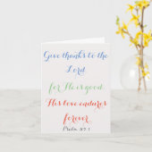 Carte Psaume classique 107:1 L'amour de Dieu Anniversair (Fleur jaune)