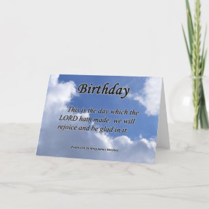 Carte Psaume d'anniversaire 118-24 