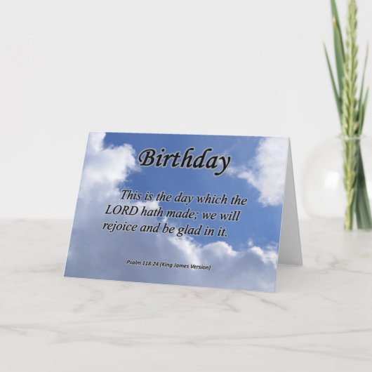 Carte Psaume d'anniversaire 118-24 (Devant)