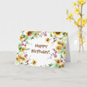 Carte Psaume d'anniversaire 118:24 Le Jour où le Seigneu (Fleur jaune)