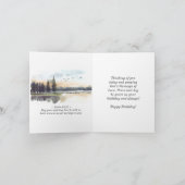 Carte Psaume d'anniversaire 1-3 Bible Verse Nature Aquar (Intérieur)