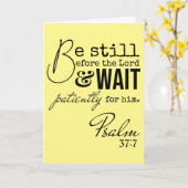 Carte Psaume Écriture de Pâques religieuse vierge (Fleur jaune)