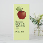 Carte Psaume pomme du signet des écritures oculaires (Debout devant)