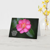 Carte Psaume rose Camellia Fleur et Écritures 92:14 (Fleur jaune)