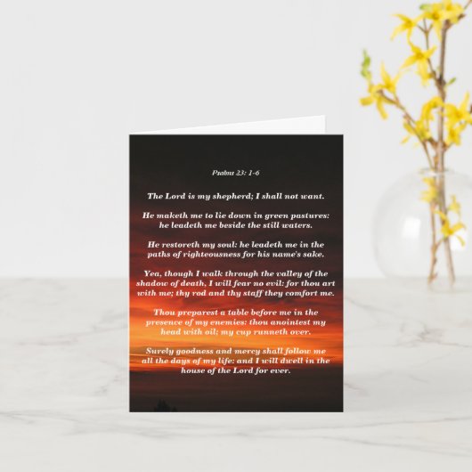 Carte Psaumes 23 : 1-6 (Fleur jaune)