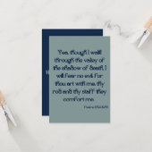 Carte Psaumes 23:4 KJV Bible Écriture Salutation (Devant/Arrière en situation)