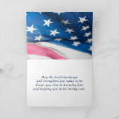 Carte Psaumes 33:12 Heureuse est la Nation Drapeau USA (Intérieur)