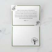 Carte Psaumes "fermement enracinés" Écritures Salutation (Intérieur)