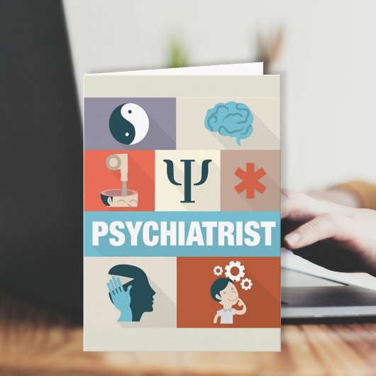 Carte Psychiatre Professionnel Iconique Conçu