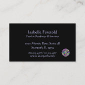 Carte psychique de services de fleur au néon (Dos)