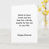 Carte Psycho Divorce Card (Fleur jaune)