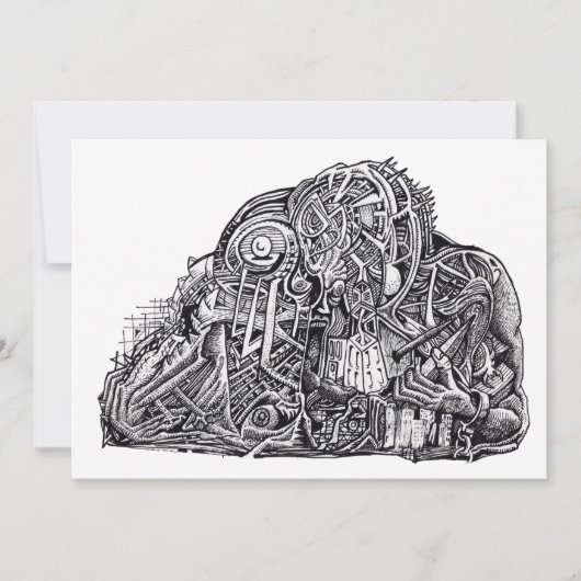 Carte Psycho Warrior, par Brian Benson, Flat Card (Devant)