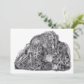 Carte Psycho Warrior, par Brian Benson, Flat Card (Debout devant)