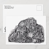 Carte Psycho Warrior, par Brian Benson, Flat Card (Devant / Derrière)