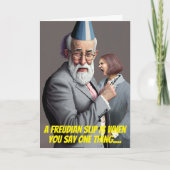 Carte Psychologue ou psychiatre Funny Freud Anniversaire (Devant)
