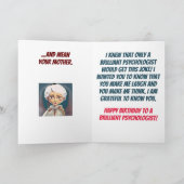Carte Psychologue ou psychiatre Funny Freud Anniversaire (Intérieur)