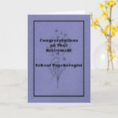 Carte Psychologue scolaire Retraite (Fleur jaune)