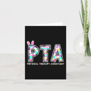 Carte Pta Thérapie Physique Stant Bunny Pâques Pt Therap