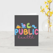 Carte Public Health Nurse Dinosaurs Nursing Design For M (Fleur jaune)