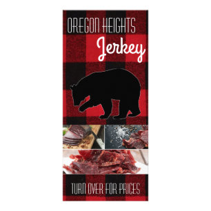 Carte Publicitaire 25 Pack Business Price List Red Buffalo Bear Black