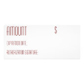 Carte Publicitaire 25 Pack de certificat cadeau d'entreprise Blé sur  (Dos)