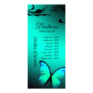 Carte Publicitaire 311 Papillon lustré bleu turquoise