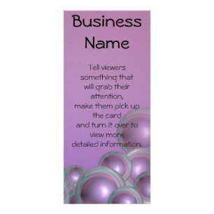 Carte Publicitaire Abrégé sur pourpre bagué turquoise bulle