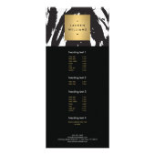 Carte Publicitaire Abstrait Brosse noire avec logo Gold Name (Devant)