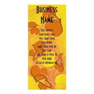 Carte Publicitaire Abstrait Orange Digital Heart Art personnalisé