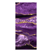 Carte Publicitaire Agate Violet violet or Parties scintillant Géode N (Dos)