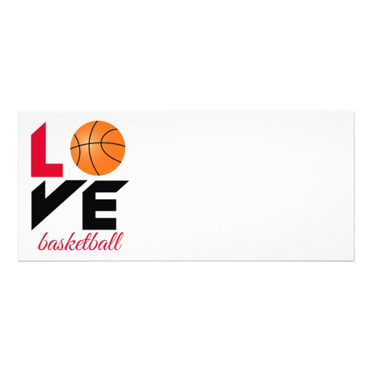 Carte Publicitaire Aimer le basket-ball (Devant)