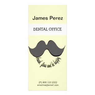 Carte Publicitaire Amusez-vous à rire avec la moustache de Dentiste