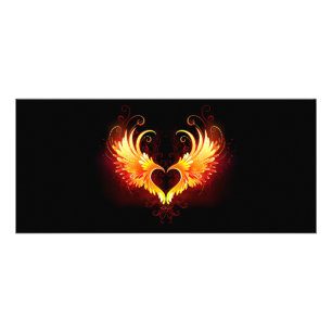 Carte Publicitaire Angel Fire Heart with Wings