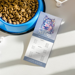 Carte Publicitaire Animaux de compagnie assis Grooming Beauté Salon T
