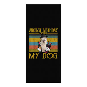 Carte Publicitaire Août Anniversaire Avec Mon Grand Chien Pyrénées 20