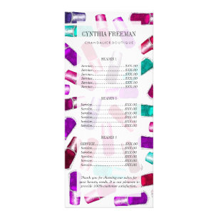 Carte Publicitaire Aquarelle à ongles de filles polonaises joliment p